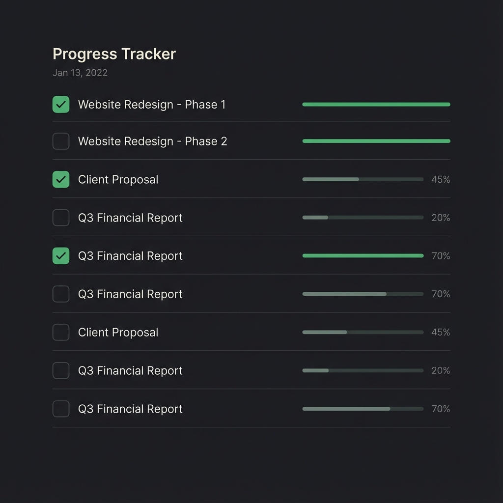 Progress Tracking